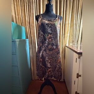 VTG 2000s Wilderness Dreams Camo Slip Dress Nightgown XL Y2K Hunting Core